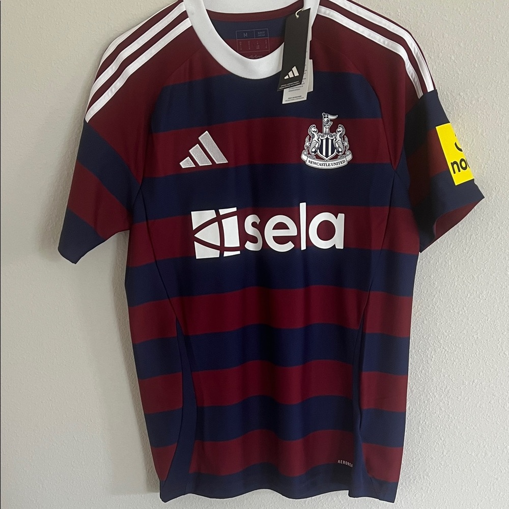 Adidas Newcastle United FC Bruno G. 2024/25 Away Men’s Burgundy and Navy Jersey